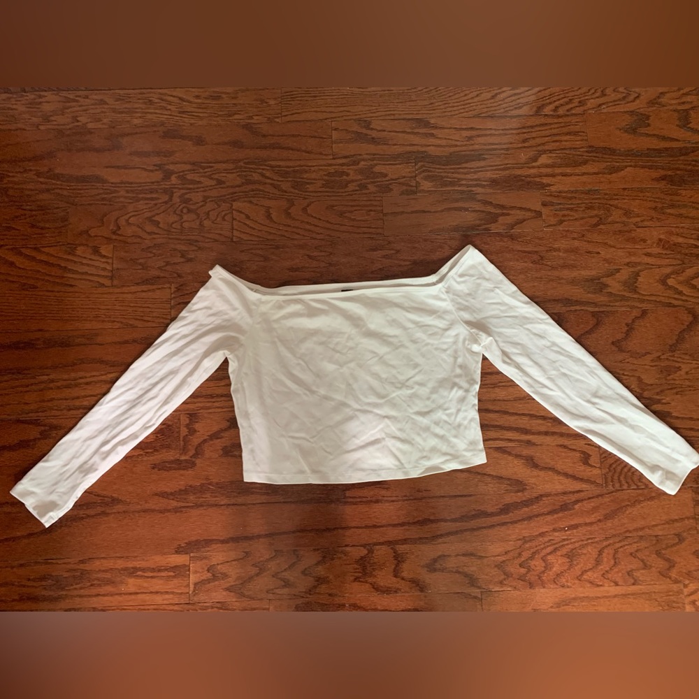 SHEIN Curve White Crop Top Size 1XL